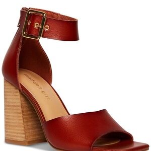 Madden Girl Red Block Heel Sandals